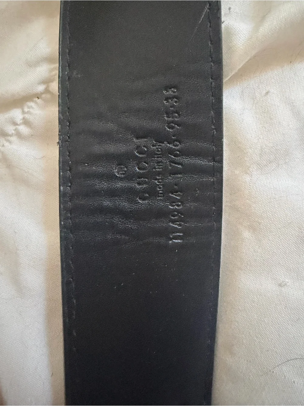 Gucci Black Leather Belt with Double G Silver Buckle